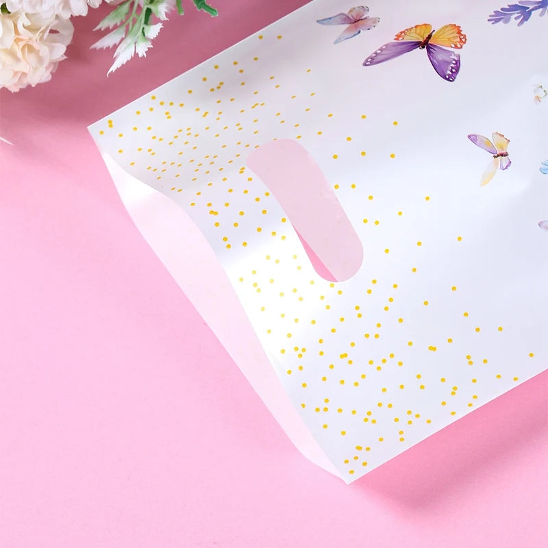 10/25/50pcs Wildflower Themed Handbag Candy Bags Spring Birthday Party Gift Packing Bag Birthday Baby Shower Girl Party Supplies